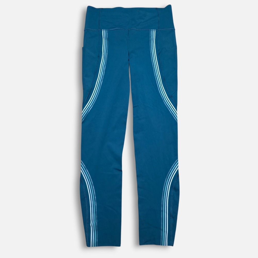 Lululemon Speed Light Leggings Womens Size 8 Bermuda Teal Blue Nulux New